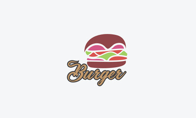 Burger logo design vector template