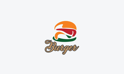 Burger logo design vector template