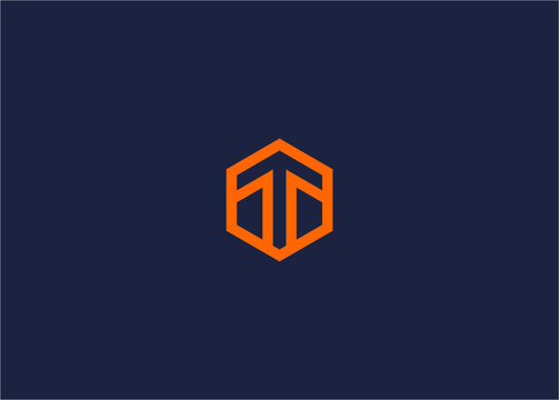 letter t with hexagon logo icon design vector design template inspiration