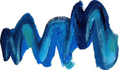 blue Brush Stroke, hand-drawn watercolor painting illustration