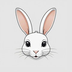 Fototapeta premium Illustration logo design minimalist artwork of a rabit