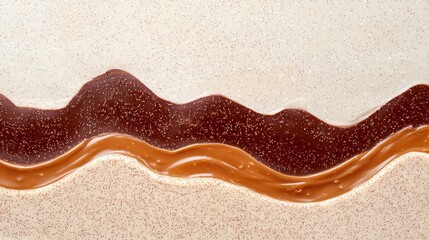 Obraz premium abstract landscape of flowing caramel and chocolate
