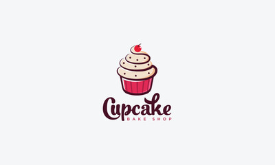 Cake logo design vector template