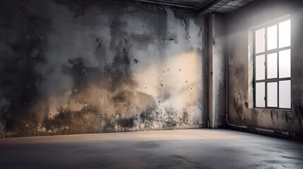 Textured Roughcast Wall with Soot and Light Effects