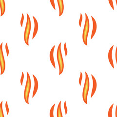 Cartoon fire effect seamless pattern.