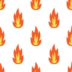 Cartoon fire effect seamless pattern.