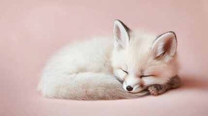 Adorable Sleeping Fox Kit