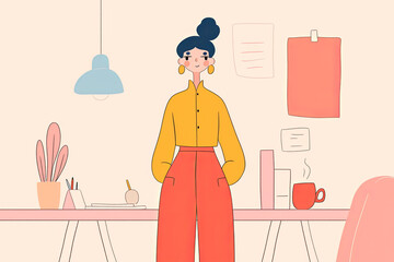 Office Girl Illustration