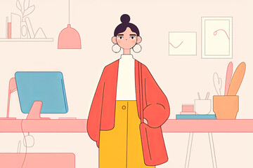 Office Girl Illustration