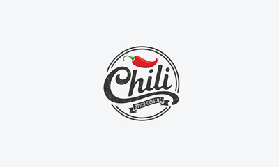 Hot chili logo design vector template