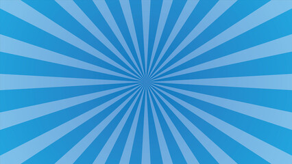Abstract Blue and Light Blue Radial Stripes Background Design