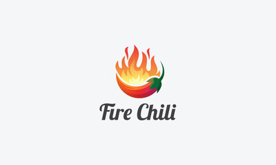 Hot chili logo design vector template