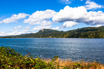 Fototapeta premium Beautiful view of the Foster Reservoir in Sweet Home, Oregon