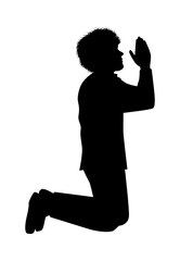 cute man silhouette illustration