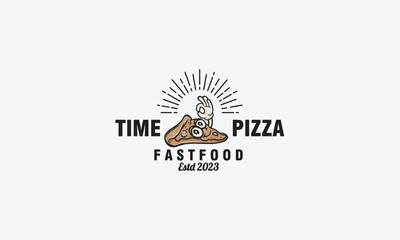 Pizza logo design vector template