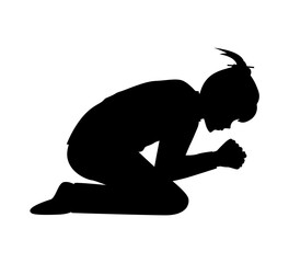 cute girl silhouetta illustration