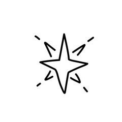 doodle sparkling stars lines
