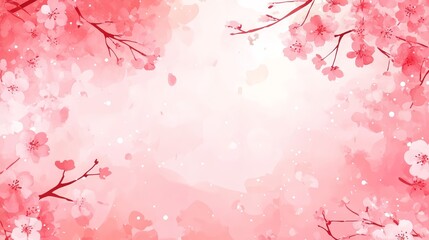 Stunning cherry blossom background, delicate pink flowers in full bloom for spring design