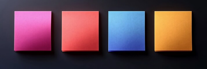 Naklejka premium Set of Colorful Sticky Notes on Isolated White Background