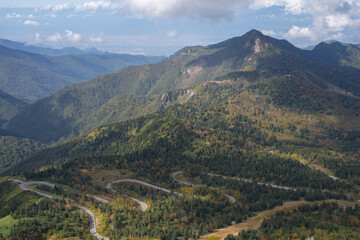 Obraz premium 長野県と群馬県の県境の絶景 渋峠