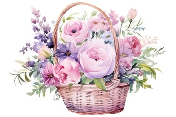 Obraz premium Flower basket plant rose.