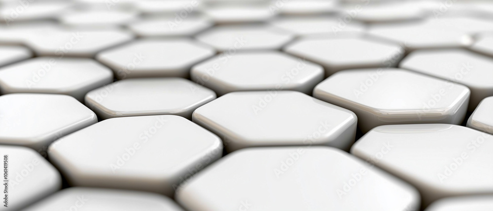 Aufkleber hexagonal white tiles create seamless, modern pattern, evoking sense of minimalistic design and arch