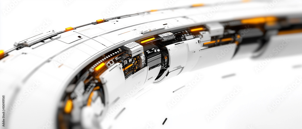 Poster Futuristic 3D abstract structure with sleek design and intricate details