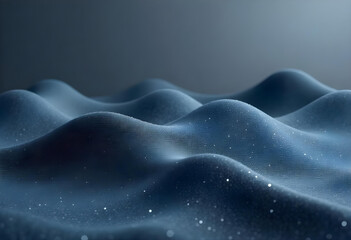 Obraz premium Smooth blue waves with textured surface create serene atmosphere, evoking sense of calm and tranquility. subtle sparkle adds touch of elegance to natural beauty
