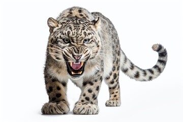 Obraz premium Leopard wildlife roaring animal.