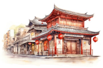 Fototapeta premium Building architecture temple shrine. Image .