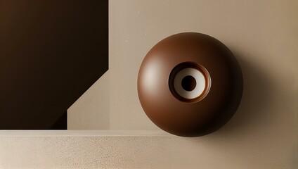 Featuring Minimalist abstract coffee bean.