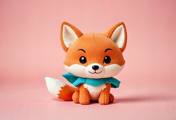 Fototapeta premium Chibi superhero fox, high quality