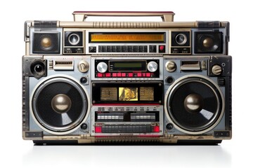 Boombox electronics stereo radio.