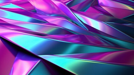 Iridescent Holographic Surface with Vibrant Colors