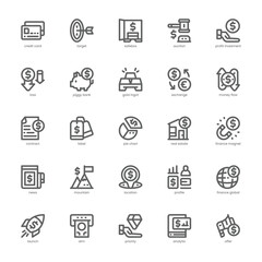 Business Investment icon pack for your website, mobile, presentation, and logo design. Business Investment icon outline design. Vector graphics illustration and editable stroke.