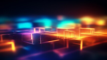 Fototapeta premium background with glowing lights