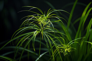 Fototapeta premium Spider plant nature green fresh leaf