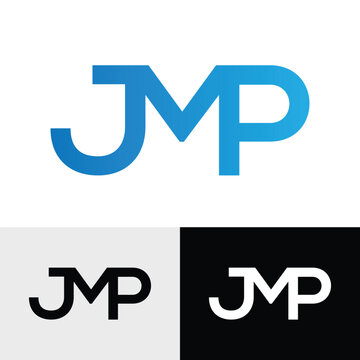 Initial JMP letter typography vector logo design template