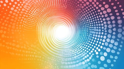 Mesmerizing Swirling Halftone Gradient Abstract Digital Art Background