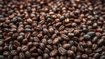 Obraz premium Close-up image of roasted cocoa bean, perfect for illustrating the process of making chocolate, cocoa, ingredient