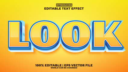 Look new editable text effect in modern trend style