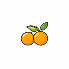 Orange logo design icon illustration