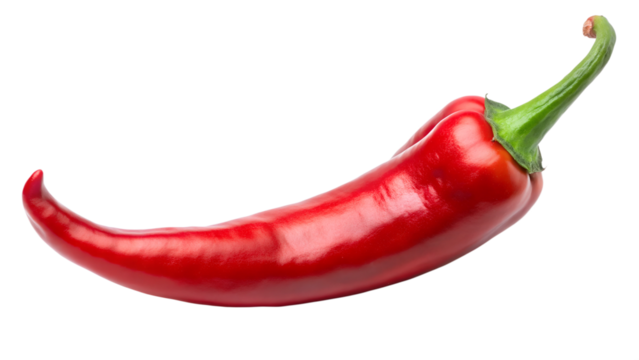 red hot chili pepper  isolated on transparent background