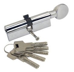 The cylinder of the lock with a keys