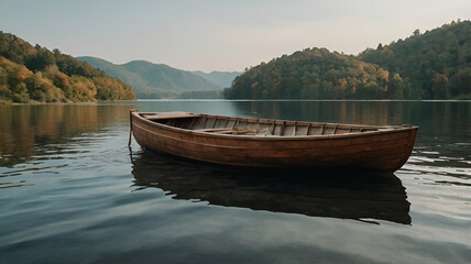 Fototapeta premium Rowboat on white background