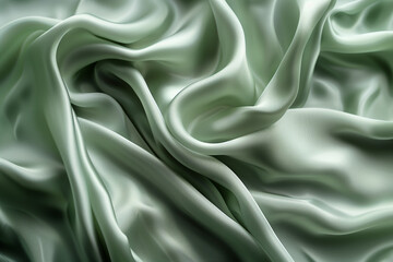 Fototapeta premium An elegant photograph showcasing a smooth, silky texture with a calming sage color palette, embodying aesthetic minimalism suitable for a serene wallpaper or background