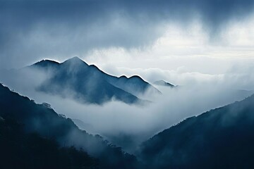 stratus clouds over the mountains a layer of low lying cloud cre