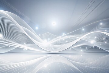 Minimal White Tech Background with Elegant Lines for Motion Design and Urban Exploration Photography