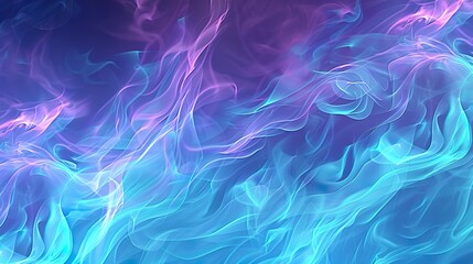 Fototapeta premium A blue and purple gradient flame with a blurred background