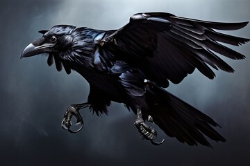 corax a bold crow like flying machine with a dark glossy body an